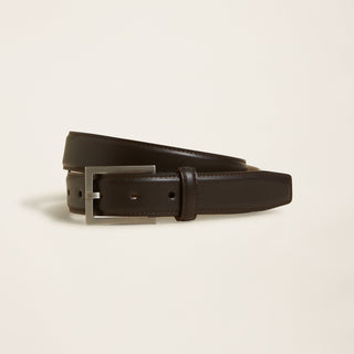 Enzo Italian Square Buckle Napa Leather Belt