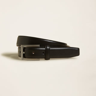 Enzo Italian Square Buckle Napa Leather Belt