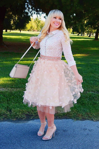 Peach Petal Fete Tulle Skirt