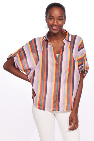 Teale Top - Fiesta Stripes