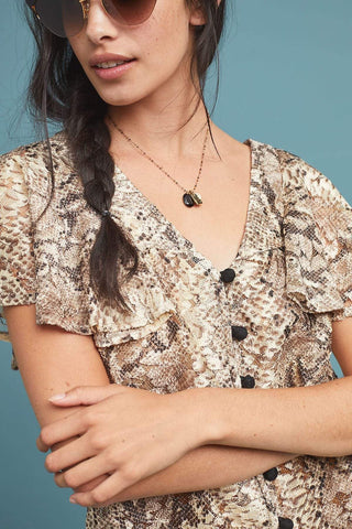 Willow Snake-Printed Blouse