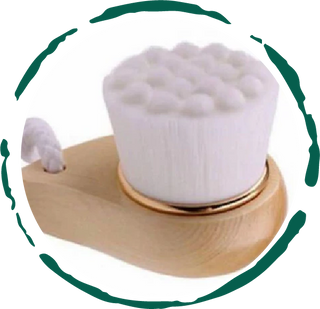 Facial Brush With Bamboo Handle