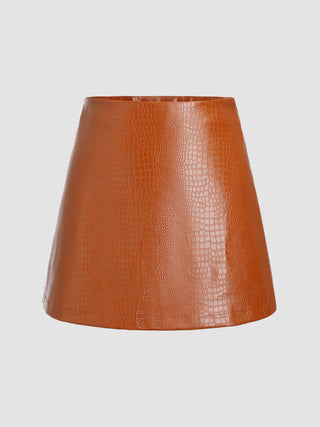 Fanta Girl Faux Leather Mini Skirt