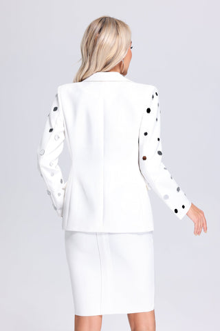 Fatima Mirror Blazer (L / White)