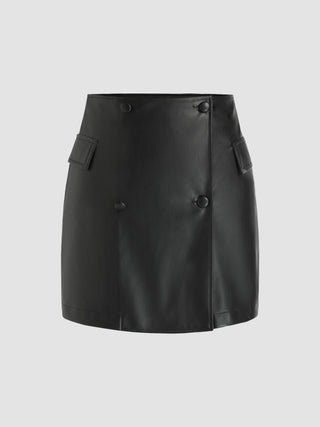 Faux Leather Mini Skirt