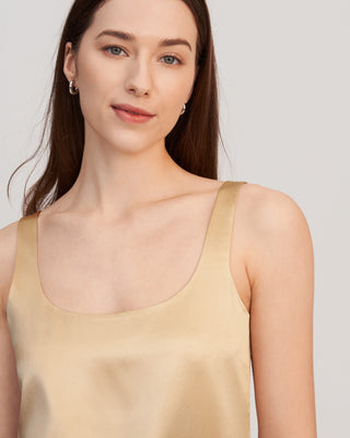 Flattering U Neck Silk Camisole