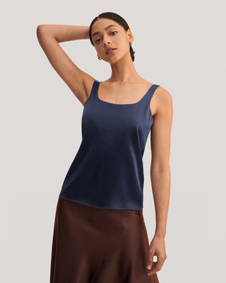 Flattering U Neck Silk Camisole