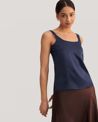 Flattering U Neck Silk Camisole