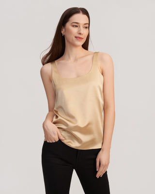 Flattering U Neck Silk Camisole