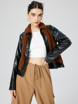 Fleece & Leather Jacket