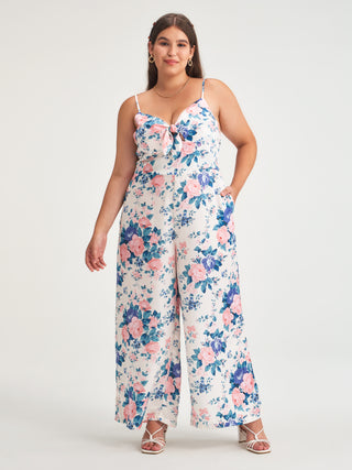 Floral Camisole Jumpsuit Curve & Plus (1XL / Multicolor)