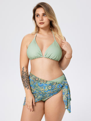 Floral Diary Bikini Set & Sarong Curve & Plus