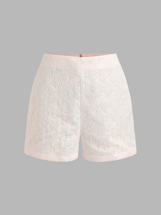 Floral Lace Mini Shorts