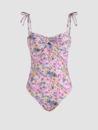 Floral Sea Underwire One Piece Swimsuit