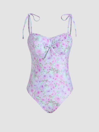 Floral Sea Underwire One Piece Swimsuit