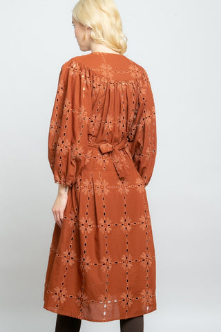 Florence Midi Dress - Cotton Eyelet Sedona