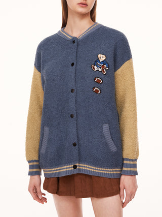 Football Bear Knit Jacket