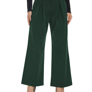 FUNYYZO High Waisted Wide Leg Wrinkle Pants for Women Solid Long Causal Trousers