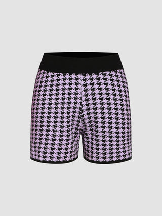 Geometric Knitted Shorts