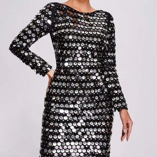 Gerianna Sequin Backless Maxi Dress