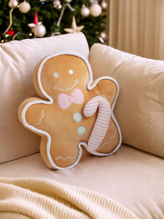 Gingerbread Man Throw Pillow