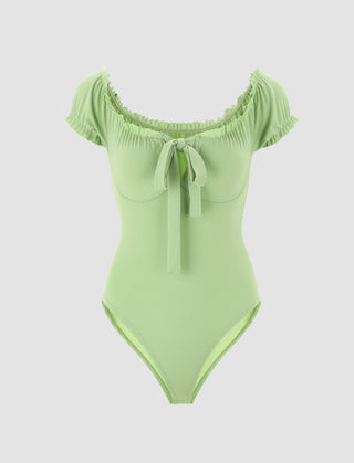 Green Ruffle Ballet Bodysuit