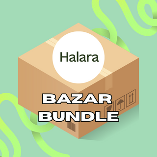 a box with the word har on it and a green background