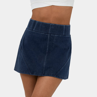 HalaraMagic™ High Waisted Stretchy Knit Denim Mini Casual Skirt