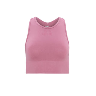 a women ' s pink cropped tank top