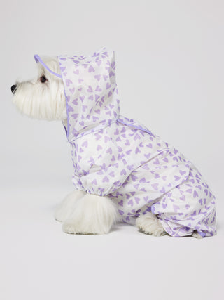 Heart Print Pet Raincoat