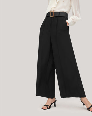 Heavy Crepe Silk Iris Pant (Black / 26)