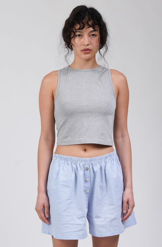 High Neck Tank Stone Grey