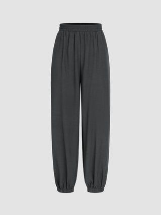 High Waist Solid Sweatpants