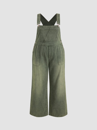 In The Greenhouse Olive Green Overalls Curve & Plus