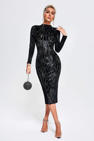 Irene Zebra Midi Dress