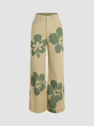 Island Hours Flared Denim Trousers