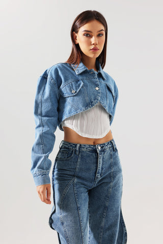 Jellay Denim Short Jacket (S / Blue)