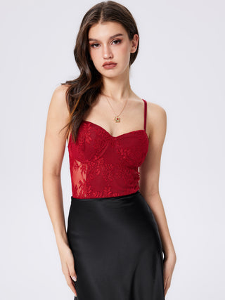 Jersey Solid Lace Bodysuit