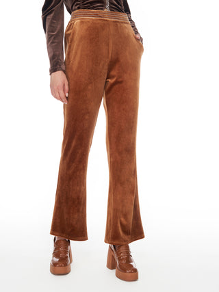 Just Vibes Velvet Flare Trousers