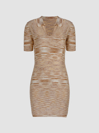 Knit Collar Bodycon Dress