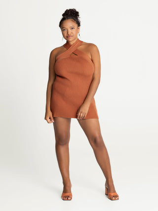 Knit Curve&Plus Rib-knit Bodycon Dress