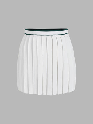 Knit Mini Pleated Skirt Curve & Plus