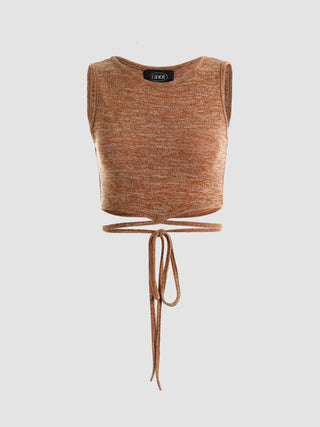 Knitted Tie Back Tank Top