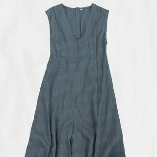 Lace-Paneled Linen Jumpsuit