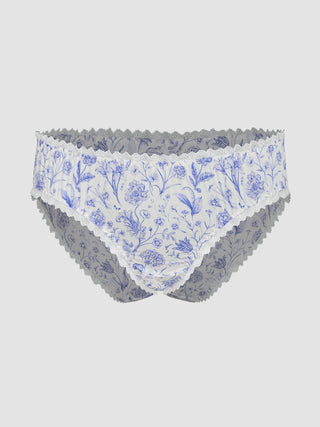 Lace Trim Floral Brief