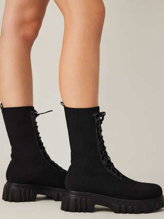 Lace Up Platform Chelsea Boots