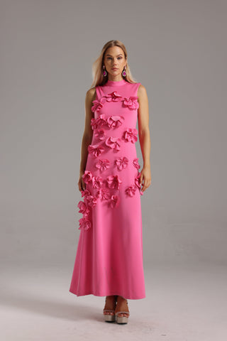 Laila Flower Midcollar Maxi Dress (S / Pink)