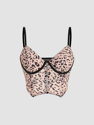 Leopard Corset Bra