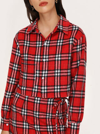 Let's Picnic Plaid Button Up Top