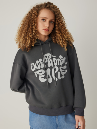 Letter Drawstring Hoodie